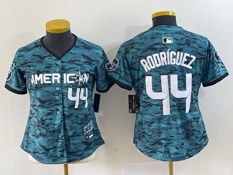 Womens Seattle Mariners #44 Julio Rodriguez Teal 2023 All Star Cool Base With Patch Stitched Baseball Jersey->mlb womens jerseys->MLB Jersey